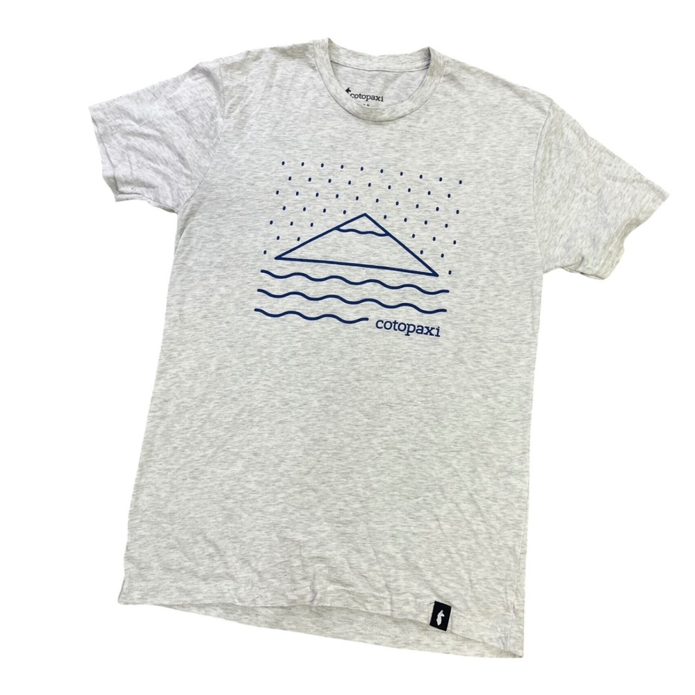 Cotopaxi Mens Heather Gray Mountain Graphic Tri-blend T-Shirt Size Medium M